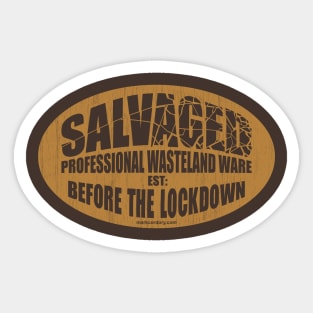 SALVAGED Ware aged retro - Rust Orange. Sticker